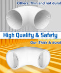 Four Piece Two Inch PVC Elbow Fittings 90 Degree Right Angle Two Way Adapters For Sch 40 PVC Pipe DIY Frames Shelves And Corners