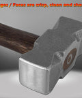 Close-up of the 2.2Lb Double Faced Forging Square Hammer For Farrier Bladesmithing And Blacksmithing with clean sharp edges.