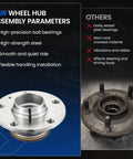Two Piece Rear Wheel Bearing And Hub Assembly For Five Lug Vehicles With Abs Compatible With Volkswagen Beetle Golf Jetta Rabbit GTI Golf SportWagen And Audi A3 Sportback E Tron compared to worn hub