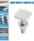 Heavy Duty M8 T Slot Bolts For Car Roof Racks, Premium Stainless Steel Track Fastener with square head detail.