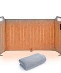 Foldable Under Desk Heater With Blanket Cozy Five Fold Plus Size Eight Temperature Levels Leg And Foot Warmer One To Nine Hour Timer