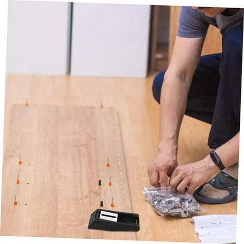 Person assembling with Two Pack Rubber Toggle Latches With Noise Reduction, Versatile Draw Catch For Cargo Boxes, and storage bin hardware.