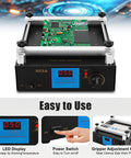 High Efficiency Preheating Rework Station 450W SMD BGA Hot Plate with Infrared Ceramic Heating and Digital Thermostat