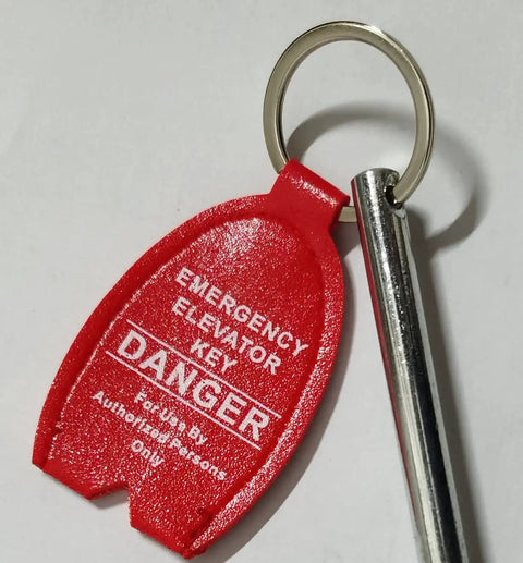 2 Pack Emergency Elevator Door Key Set With Large Tag Ring, Universal Drop Key For Rescue And Maintenance, Heavy Duty Access Tool For Elevator Doors, Firefighter Grade, Compatible With Most Brands Like KONE OTIS Thyssen Dover