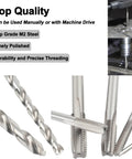 6 32 UNC Tap And No 36 Drill Bit Set For Metal Machining M2 HSS Tap Drill Kit showing durable steel material