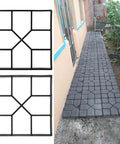 Walk Maker Concrete Molds 40 By 40 Cm Square Forms Reusable Cement Molds for DIY Stepping Stones used to create a pathway