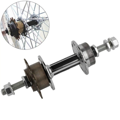 Universal 36 Hole Rear Bike Hub With Solid Axle And 14T for BMX and MTB, featuring smooth metal design and stable alignment