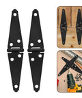 Heavy Duty Galvanized Iron Strap Hinges with Screws for Yard Gates and Barn Doors Outdoor Gate Hardware