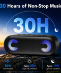 Portable Bluetooth Speaker With Lights For Holidays And World Cup Fans, Loud Party Ready Stereo Sound, 30H playtime, shown outdoors