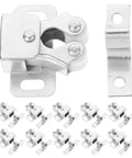 Cabinet Door Ball Catch Kit For Wardrobe And Cabinet Doors Metal Spring Latch With Easy Install Silver Iron Material 20 Sets