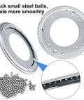 Kick Up Your Storage Game With This 8 Pack Of 12 Inch Lazy Susan Bearing Plates showcasing smooth rotating bearing plates and steel balls.