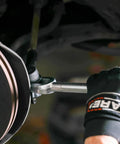 Side view of pickle fork ball joint separator with 15/16-inch tapered fork and non-slip knurled handle