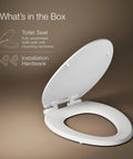 Ridgewood Elongated Soft Close Toilet Seat No Slam Lid With Quiet Close Durable Wood Construction Color Matched Hinges Easy Install