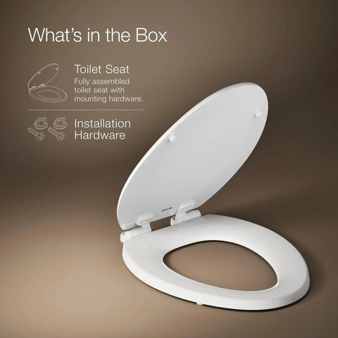 Ridgewood Elongated Soft Close Toilet Seat No Slam Lid With Quiet Close Durable Wood Construction Color Matched Hinges Easy Install