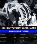 Alternator Replacement 12V 60A CW Drop-In Fit 2.4L 1985-1991 Pickup, 4Runner 2.4L 1985-1992 Auto, Celica 2.4L 1985