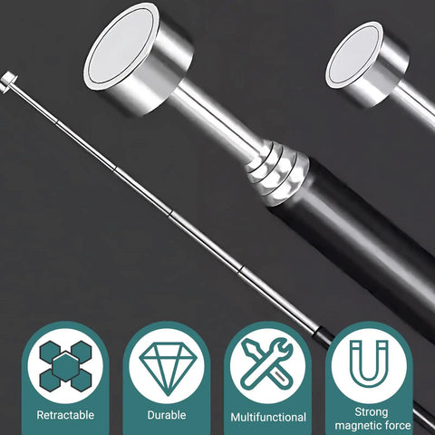 Two Piece Telescoping Magnetic Pickup Tool Set With 8 Pound And 5 Pound Strengths Handy Extendable Magnet Grabber for tight spots