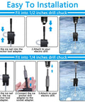 Installation guide for Fourteen Piece Ice Fishing Anchor Tool Kit With Drill Adapter on ice surface, showing step-by-step process.