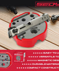 Universal Magnetic Armorers Bench Block With Non Marring Surface, multi hole, slip resistant, 4 by 4 by 1.3 inches