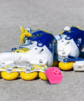 Universal Skate Brake Block For Roller Skates And Inline Pads paired with inline skates, emphasizing durable and easy installation.