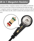 1 megohm resistor detail of 11 Inch Anti Static Wrist Strap Grounding Bracelet With Adjustable Wristband And Alligator Clip ESD Safe Wristband