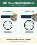 Fix Leaky Garden Hose Ends Fast With Heavy Duty Aluminum Connector Kit For 3 4 And 5 8 Inch Hoses Universal Fit Saves Cash Stop Drips Now. 5/8 and 3/4 in hose sizes shown