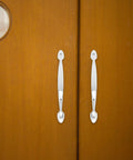Two Pack Zinc Alloy Gate Pull Handles For Cabinets And Wardrobes, 128mm Center To Center, Bright Chrome Finish, Vintage Style Door Pulls