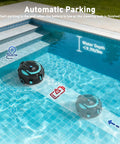 Cordless Robotic Pool Cleaner With Dual Suction And 130 Minute Runtime Self Parking Lightweight for pools
