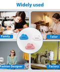 Image showcasing the Magnetic Seam Guide Set for sewing machine use by family, tailor, fashion designer, and factory.