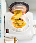 Heavy Duty Electric Washer Dryer Combo 2 In 1 Boasting Whisper Quiet Dry Mode And Bulletproof Leak Seal To Make Your Weekly Laundry Hustle Feel Like A Breeze In Modern Green showing drying performance with bright fabrics.
