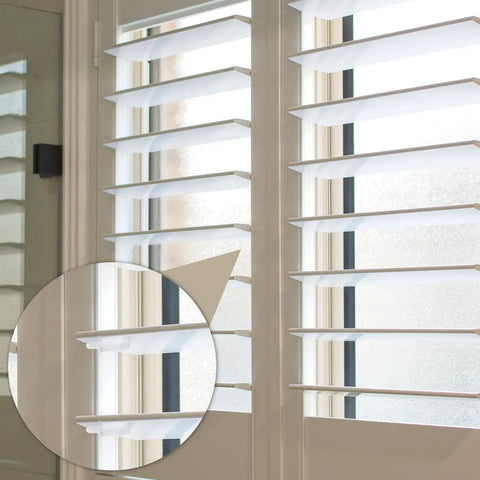 100 Pack Spring Loaded Shutter Repair Pins For Plantation Shutters Replacement Window Tools shown installed in white shutters
