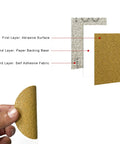 Detailed view of Grab A Massive Case Of 200 Mesh Sanding Discs With 180 Grit Self Stick Grid Hook Loop Pads layers for easy use.