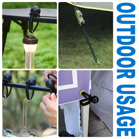 9 Inch Ball Bungee Cords Heavy Duty Tie Down Kit for outdoor gear use, securing lantern, securing tarps and tents