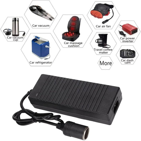 High Output AC To DC Converter 100V To 240V To 12V 10 Amp 120 Watt Plug And Play power adapter with cable for car devices.