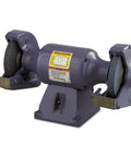 Heavy Duty 8 Inch Bench Grinder With 3/4 Horsepower Motor, gray finish, solid cast iron base, designed for metal sharpening.