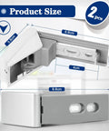 2 Pieces 9590178 Fridge Hinges Replacement Part For Freezer 9590124 9590190 Hinge Set Door Handle, dimensions shown