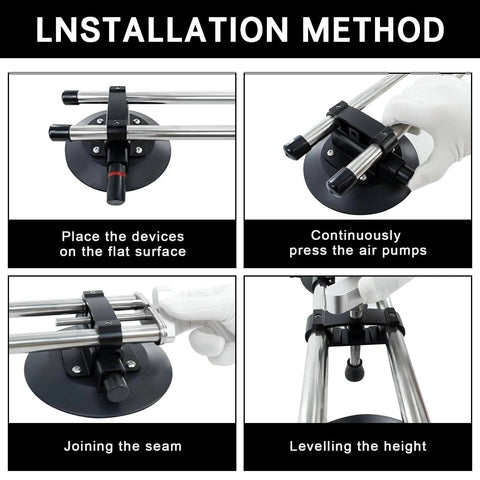 Installation steps for Heavy Duty Vacuum Countertop Leveling System With 3 Second Quick Suction Tech