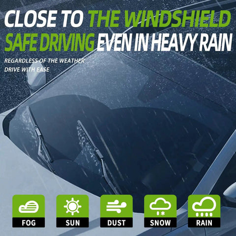 Car with Dual Size 24 Inch And 20 Inch Windshield Wiper Blades Set Of 2 Premium All Season Streak Free Clear View U J Hook in rain