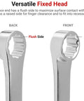 19 Piece Metric Ratcheting Box End Wrench Set With Fixed And Flex Heads 6 To 24 mm detailing flush and raised sides of fixed head