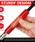 Hand holding sturdy red Grease Fitting Cleaning Tool For Quick Clog Removal with anti-rust design and durable steel construction.