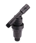 Y Filter for Drip Irrigation Systems With No Fuss Removable Filter Cap Three Quarter Inch MPT To MPT Black Side View