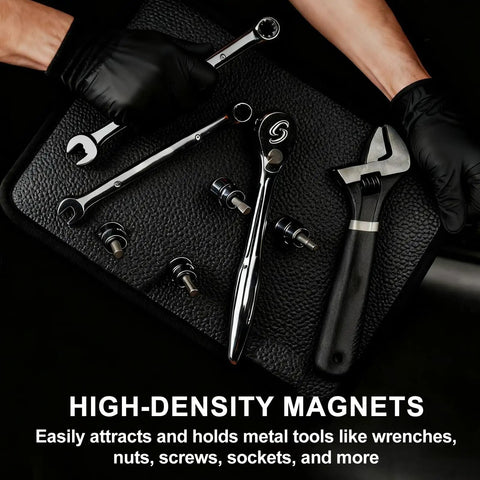 13 Inch By 10 Inch Magnetic Tool Mat Non Slip Pad With PVC Protection Layer For Garage Workshop And Auto Repair with tools