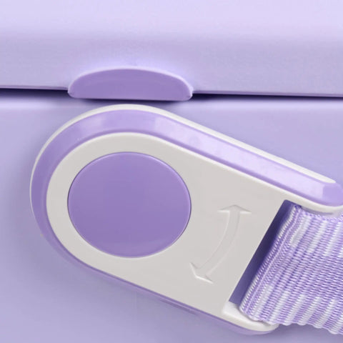 Close-up of Lilac Breeze 11 Qt Tag-Along Cooler With Strapped Crossbody Carry, Leakproof Lid Locks, Interior Gasket Seal