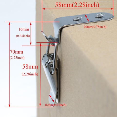 Built Tough 304 Stainless Steel 90 Degree Toggle Latch Set 2 Pack For Tool Boxes Cabinets Trailers And Trunks side view