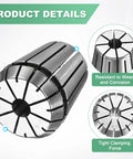 ER32 Spring Collet Chuck For CNC Milling And Lathe Tools, 8mm Clamping Diameter, 40Cr Steel, wear resistant, tight clamping