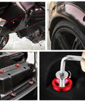 20 Piece Billet Aluminum Fender Washers Kit For Universal Engine Bay Dress Up, red washers mounted on motorcycle body panels
