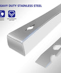 Two Piece Stainless Steel Pry Bar Set Built Tough For Demolition Includes Flat Pry Bar Nine And A Half Inches Long And Mini Crowbar