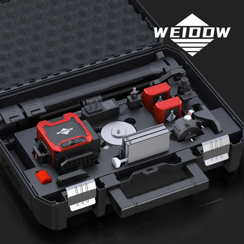 Self Leveling Laser Level With Tripod Pro Grade 4x360 Degree Green Beam 4D Layout Tool for Picture Hanging in carrying case