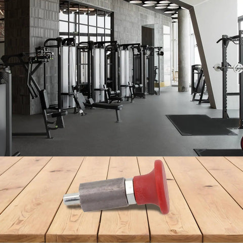 Spring Loaded Pull Pin For Gym Machines And Fitness Equipment Heavy Duty Steel Plunger Pin 1 Inch Diameter on table