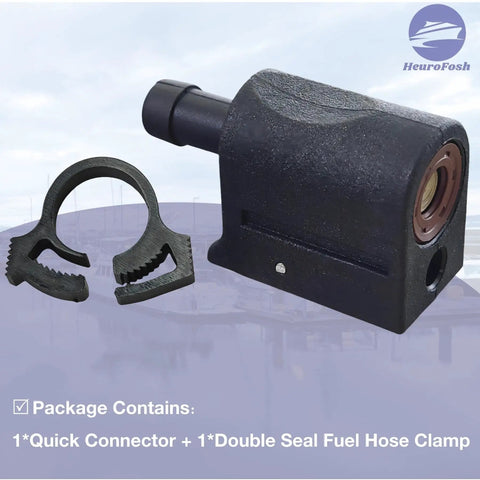 Fuel Connector For Mercury Outboard Engines Clip On Disconnect At Engine End Replacement 22-13563A3 18-8076 13563Q3 13563A3 13563B3 Compatible With 2 Stroke 4 HP To 40 HP Engines Mariner Sierra Mallory