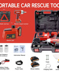 5 Ton Cordless Electric Car Jack Kit With 21V Battery And 4.0Ah Pack, Remote Control Hydraulic Lift contents and accessories